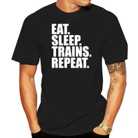 eat sleep trains repeat t shirt trainspotter mens childrens kids tee mens t shirts summer style fashion swag men t shirts