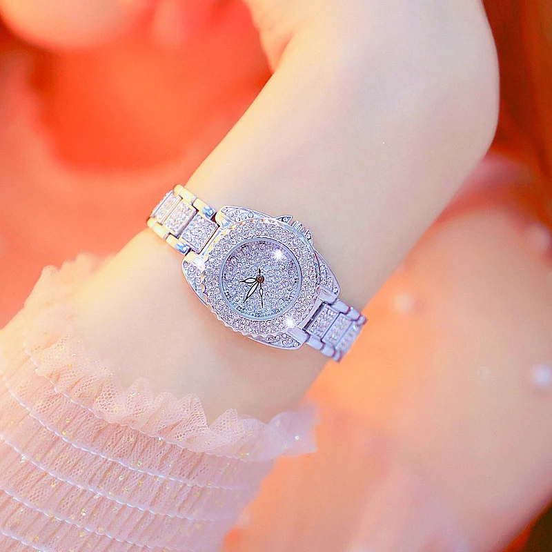 Женские часы с кристаллами дизайнерские брендовые роскошные женские из розового