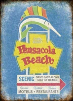 pensacola beach metal sign 8 x 12 inch vintage elegant tin sign