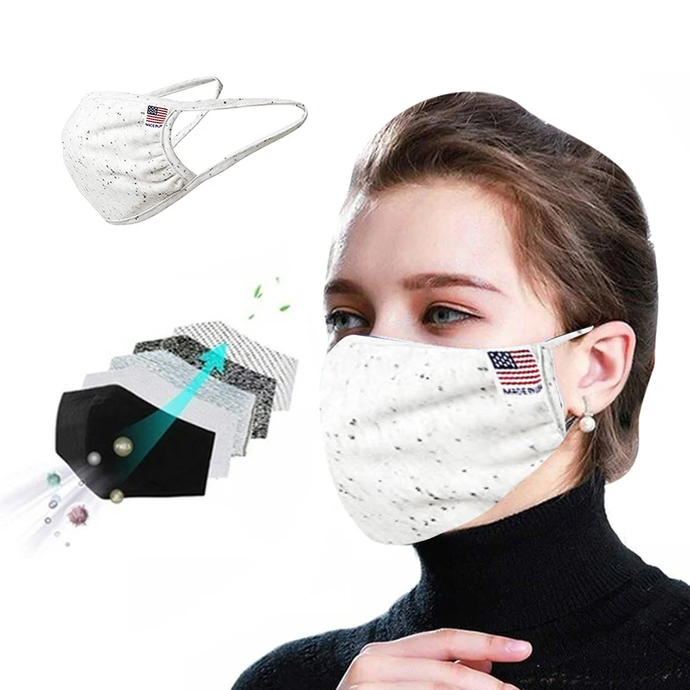 Моющаяся многоразовая хлопковая УФ маска для лица дышащая летняя рта защита от