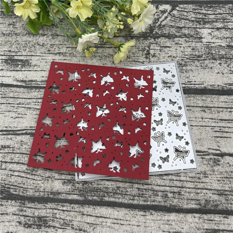 

Square butterfly Frame Craft Metal Cutting Dies For DIY Scrapbooking Album Embossing Paper Cards Decorative Crafts
