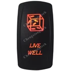 Водонепроницаемый качающийся переключатель морского класса IP68, оранжевый светодиод, 5 контактов ВКЛ.ВЫКЛ., SPST, 12 В постоянного тока, 24 В, кулисный переключатель для автомобиля, лодки