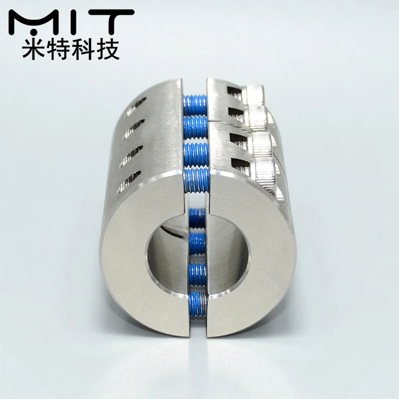 free shipping Stainless Steel Coupling Separate Type Bolt Fixed Shaft Joint High Torque Precision Connector Extended Servo Clamp |