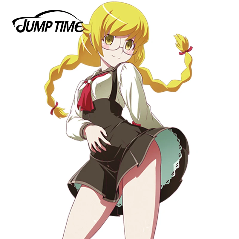 JumpTime 13 см x 8 1 автомобильные наклейки Monogatari Аниме Сексуальная короткая юбка