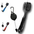 Гольф кисти для клуба, Очищающий Инструмент крюк для поясная сумка Чистящая обувь щетка 2 кристалла по бокам клюшки леса Железный Клин канавка под шарики клюшки для гольфа Прямая доставка