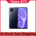 Официальный Oppo A72 5G мобильный телефон отпечатков пальцев OTA 16.0MP 4 камеры 18 Вт Зарядное устройство 6,5 