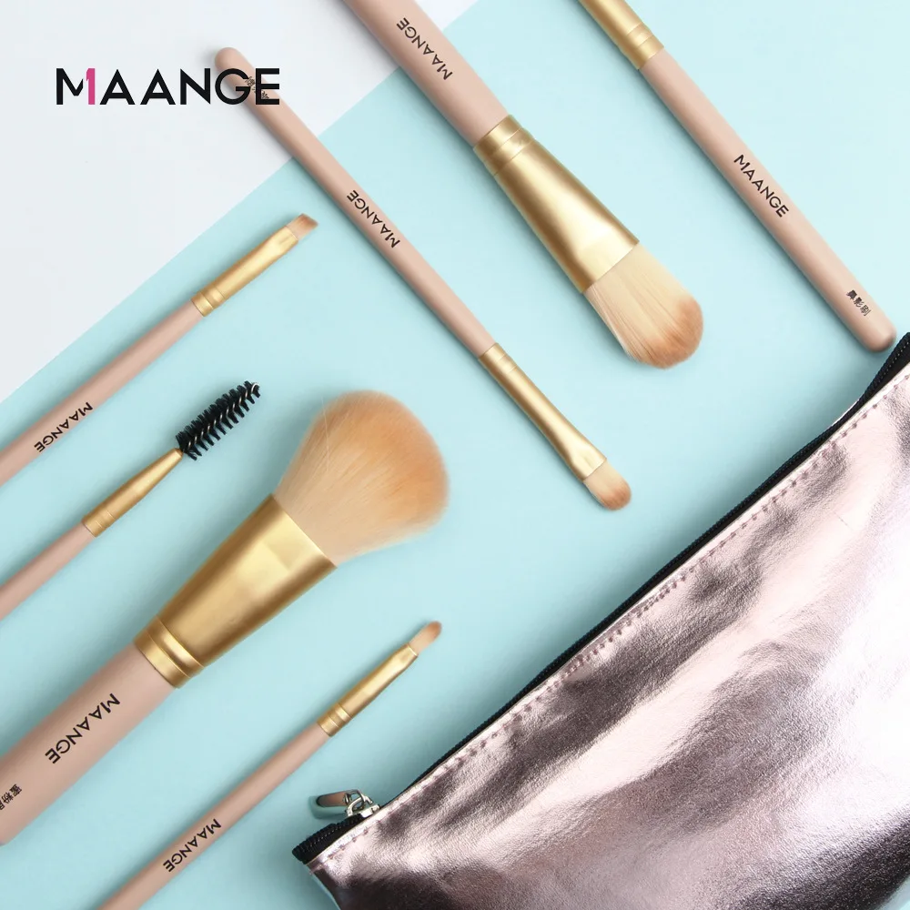 Hot Selling MAANGE New 7 Sets of Makeup Brush Cosmetic Tools with Makeup Brush Package Gift for Women