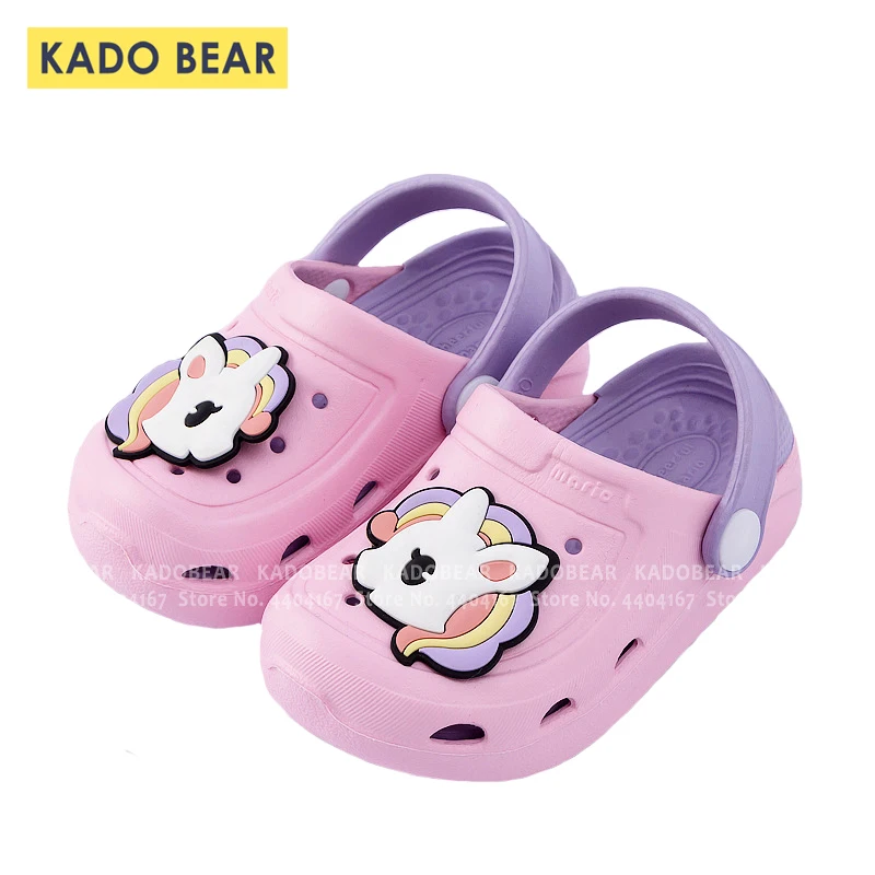 Детская пляжная обувь с единорогом из мультфильма Пляжные сандалии для