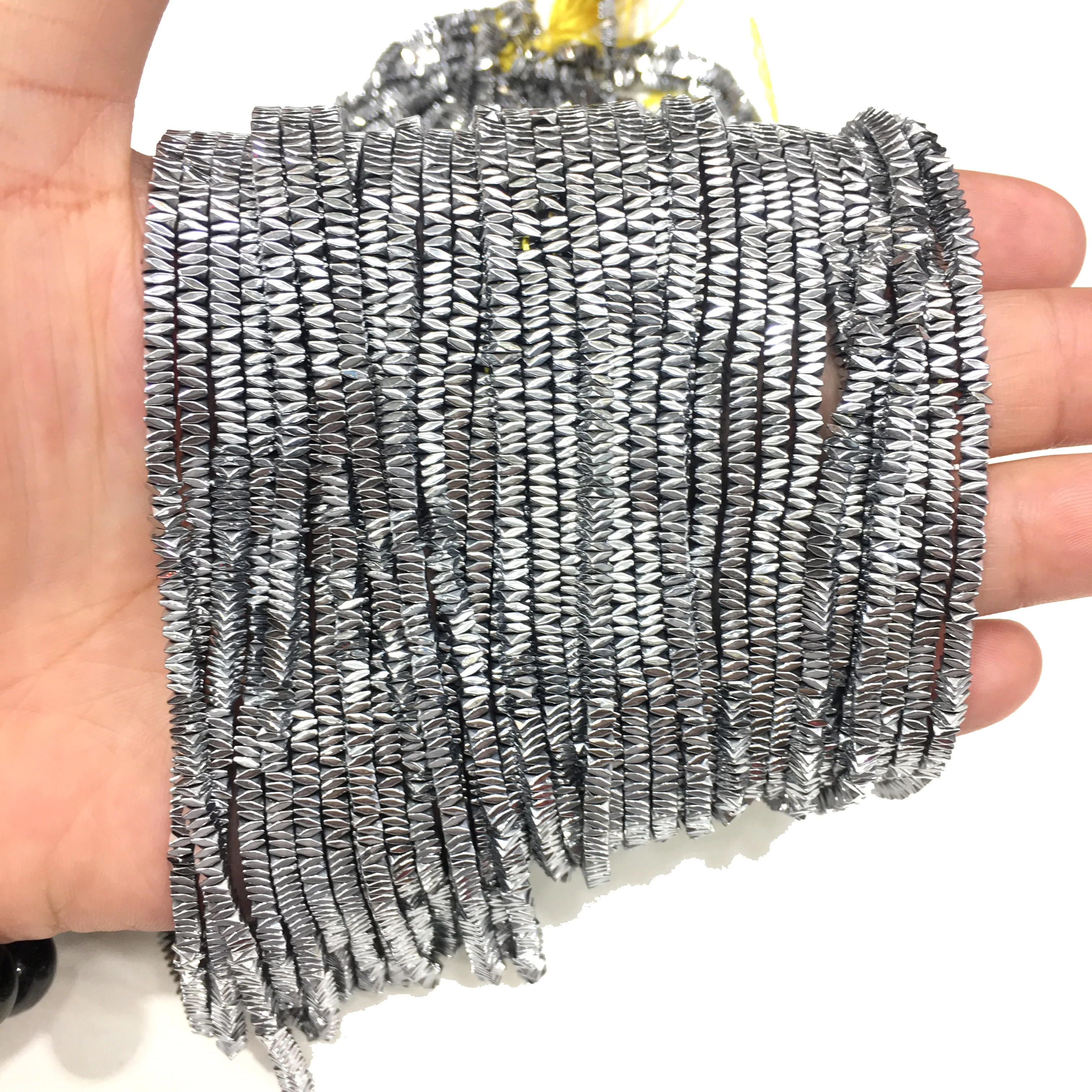 Заводская цена натуральный гематит камень бусина россыпью для изготовления