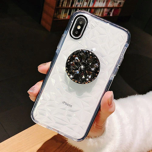 A6 Для samsung S8 S9 S10 Note10 9 меховой шар+ Кристалл 3D Кронштейн+ ремешок Алмазный чехол для iphone 11 Pro 6 7 8 Plus XS MAX XR чехол для телефона - Цвет: A6