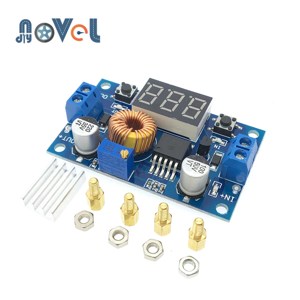 XL4015 мощный 5A 75W DC-DC Регулируемый понижающий модуль зарядного устройства