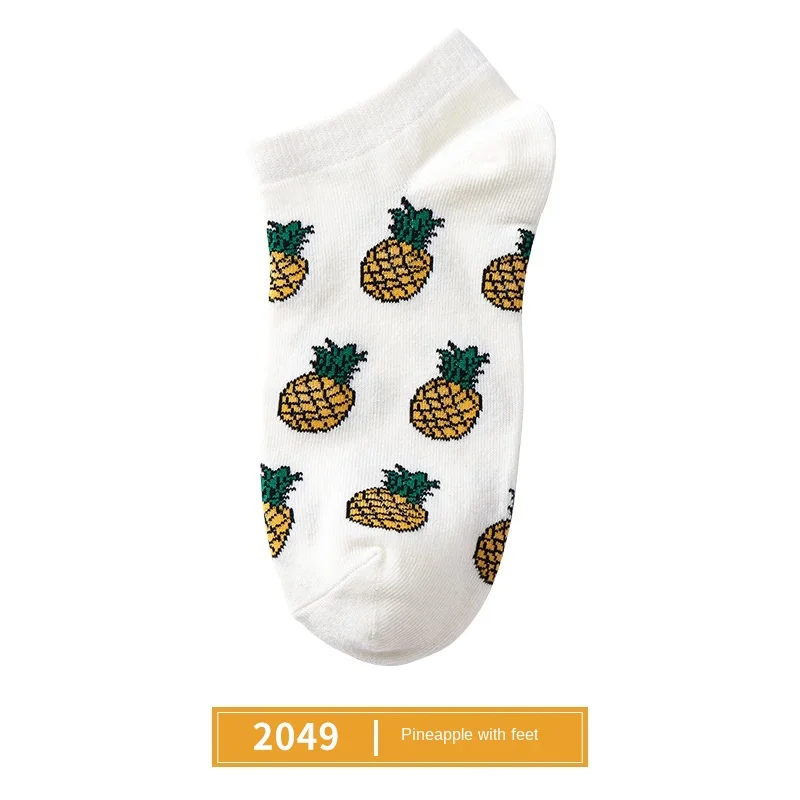 

New Socks Female Ins Tide Fruit Embroidery Socks Boat Socks Kawaii Cute Socks Little Girl Socks Woman Socks