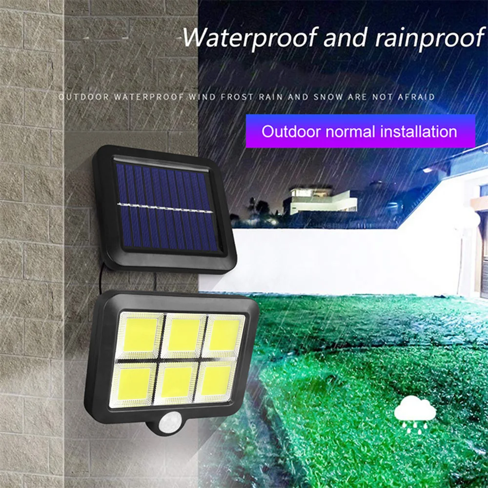 

COB 120LED Solar Light Outdoor Motion Sensor Wall Light Waterproof Garden Lamp Emergency Pathway Yard Street Lamp Dropshipping