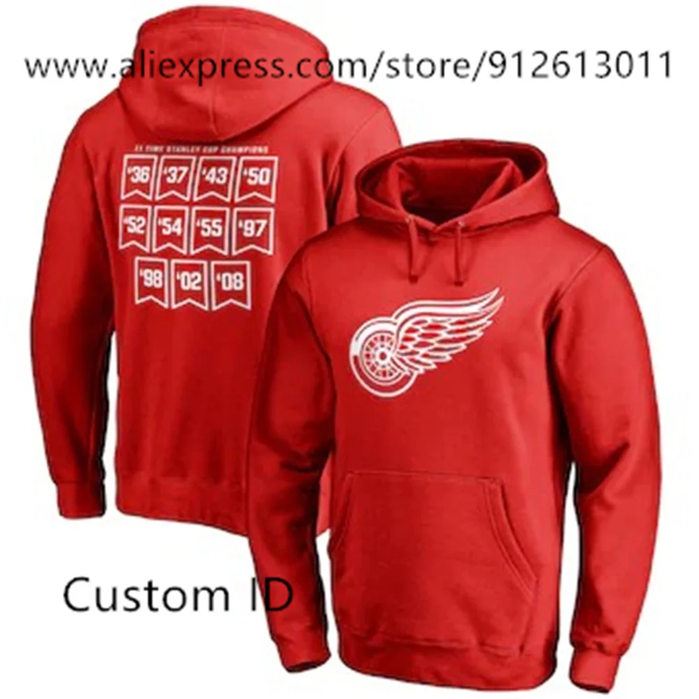 

TOP Pattern Print Hoodie Name ice Hockey Material Polyester Fiber Color White red Black Style Casual Crowd Youth