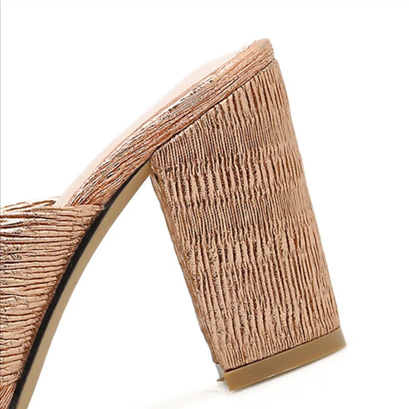 

Bowknot High Heels Women Sandals Summer Square Heel Sandals Women Slippers Slip On Woman Pumps Ladies Shoes Sandalias Mujer 42