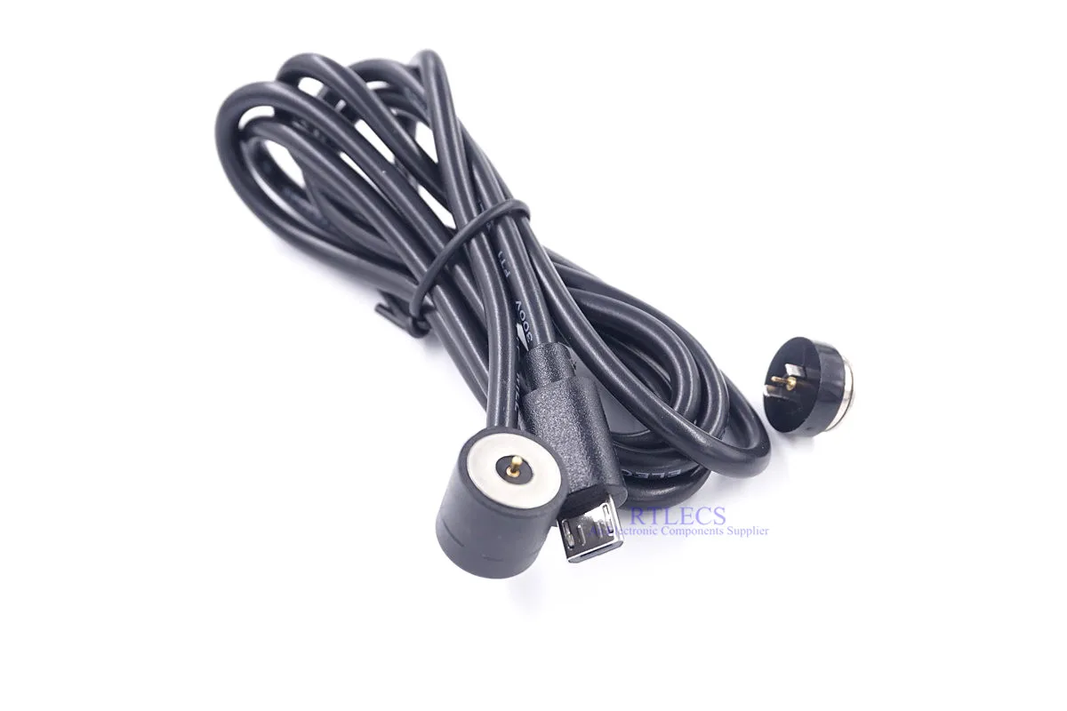 2 шт. зарядный кабель Micro USB разъем на магнит пружинный Pogo Pin 1 метр а угловой