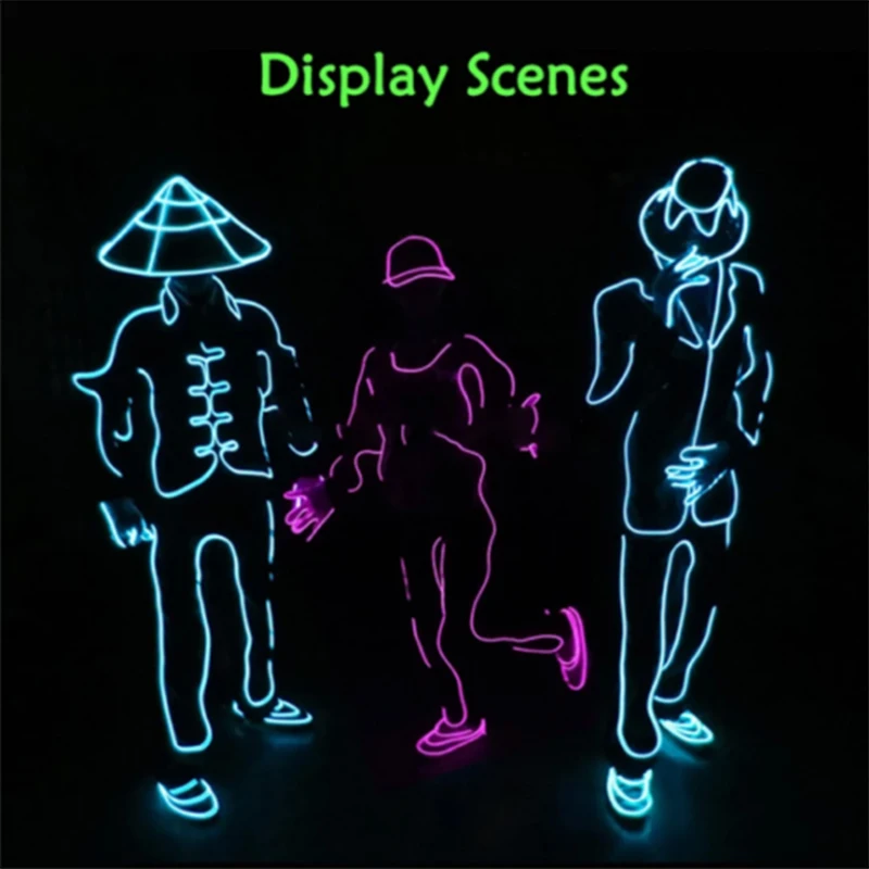 Экономичный EL Wire неоновый RGB цветной светодиодный светильник набор для рисования