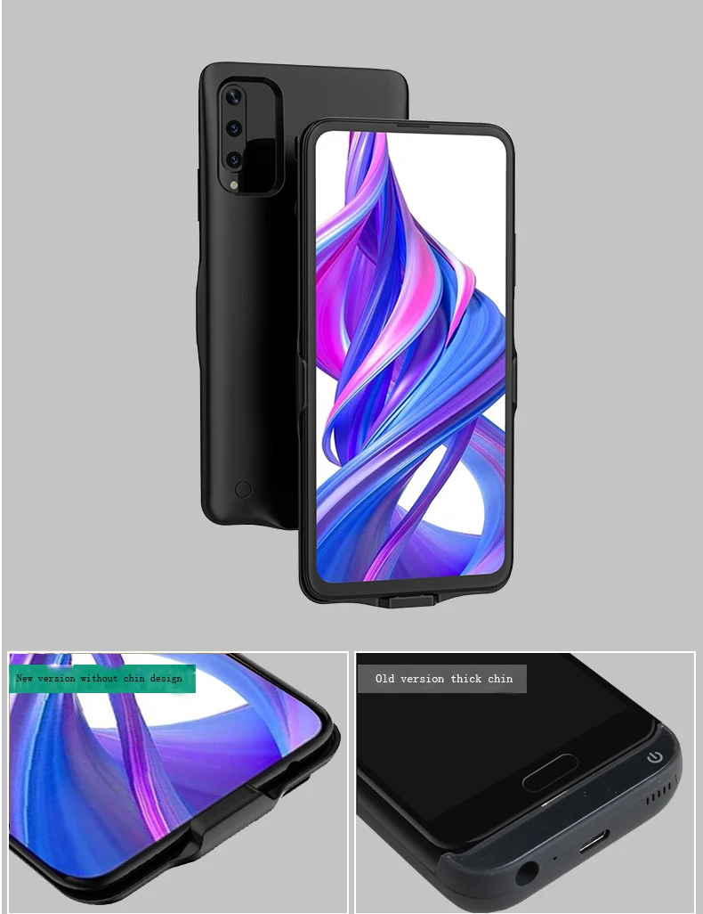 6800 мАч банк питания зарядное устройство чехол для huawei honor 9X внешняя запасная крышка для honor 9X Pro батарея Чехол