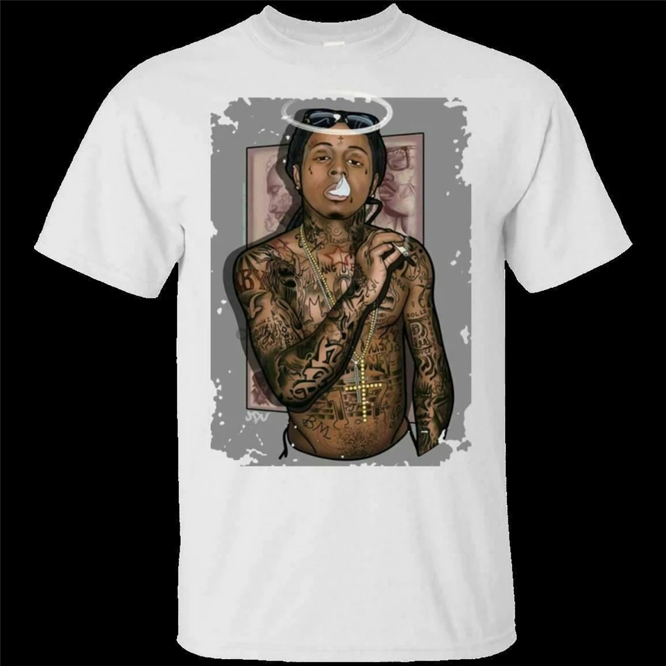 Мужская белая футболка Trukfit с рисунком раста Лил Уэйн Бен-Франклина травы регги