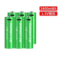 6pcslot new 1 5v 3400mwh aa rechargeable battery usb rechargeable lithium battery fast charging via micro usb cable