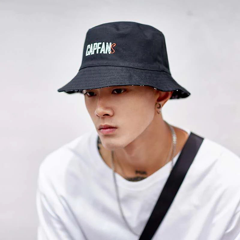 Двусторонняя хлопковая Панама в стиле хип хоп шапка большого размера с вышивкой