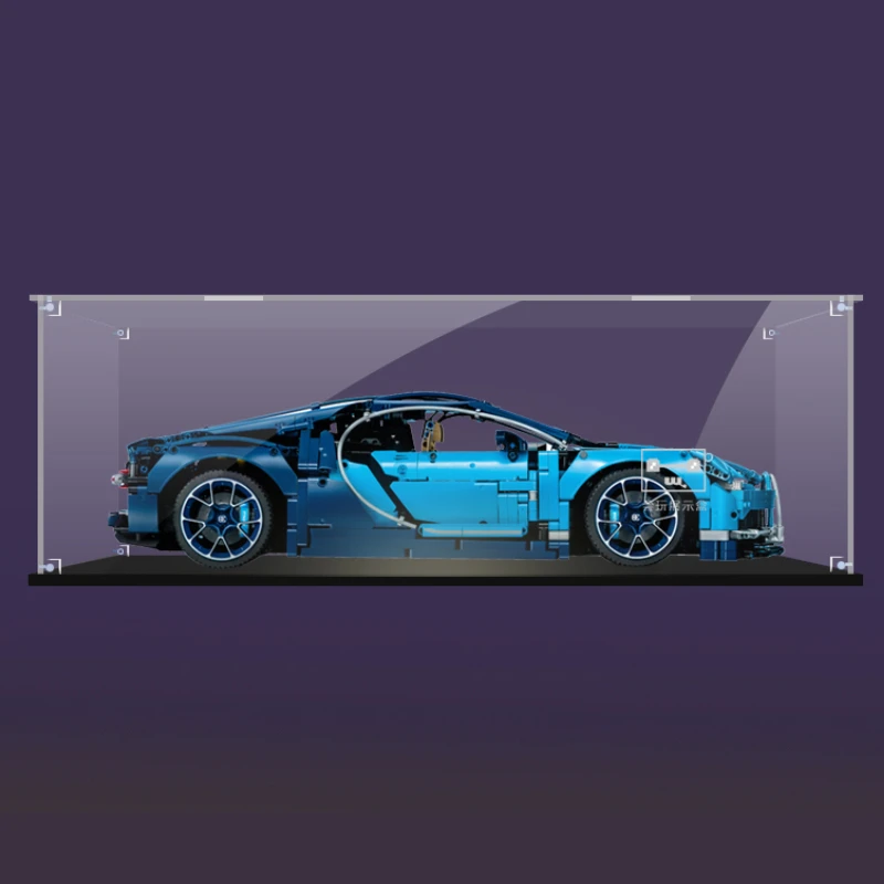 

Acrylic Car Display Case for 42083 Bugatti Veyron Building Blocks Transparentl Display Stand with Background