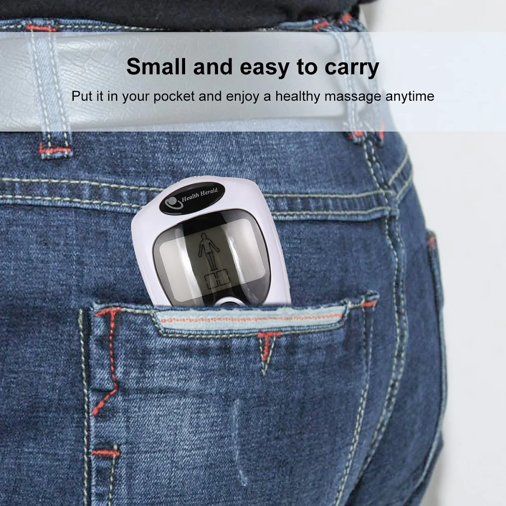 Электрический импульсный массажер портативная цифровая машинка для