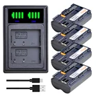 Двойное зарядное устройство со светодиодной подсветкой и портом USB Type-C для Canon EOS 5D 10D 20D 30D 40D 50D Powershot G1 G2 G3 G5