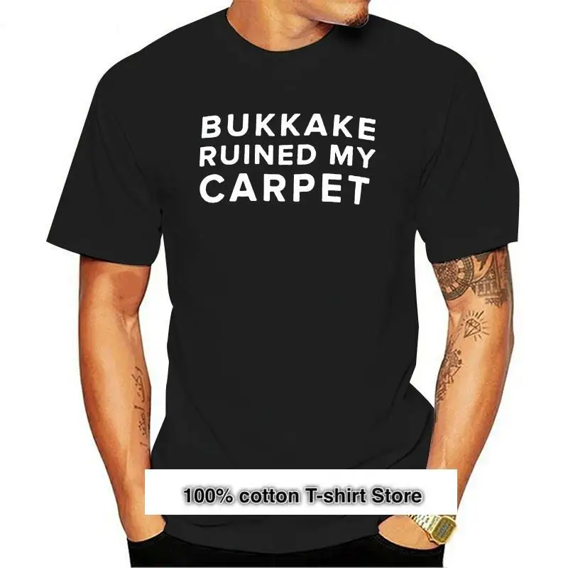 

Camiseta de Bukkake (texto en blanco), camiseta que arruina mi alfombra
