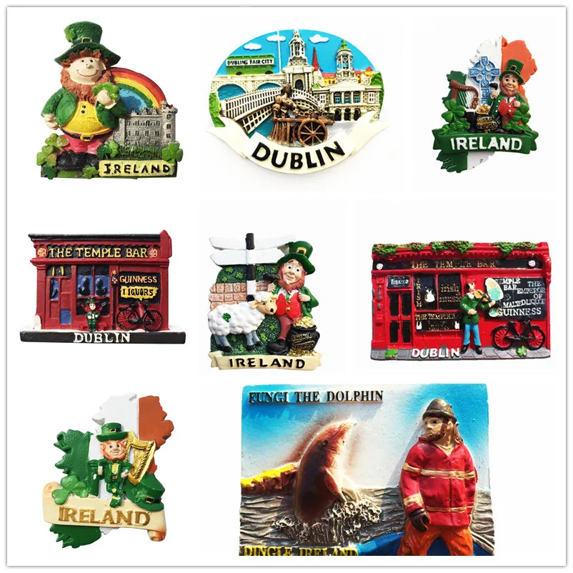 Ирландия, 3D магниты на холодильник, магнитные наклейки, коллекция, подарок ручной работы Ирландия, 3D магниты на холодильник, магнитные наклейки, коллекция, подарок ручной работы