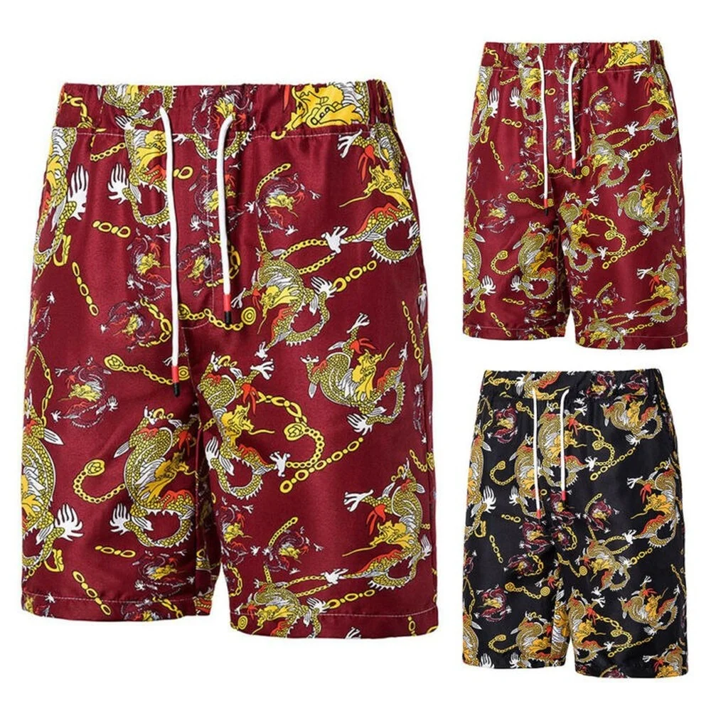 

Mens Beach Hawaii Print Shorts Summer Holiday Surf Swim Wear Watersports Pants