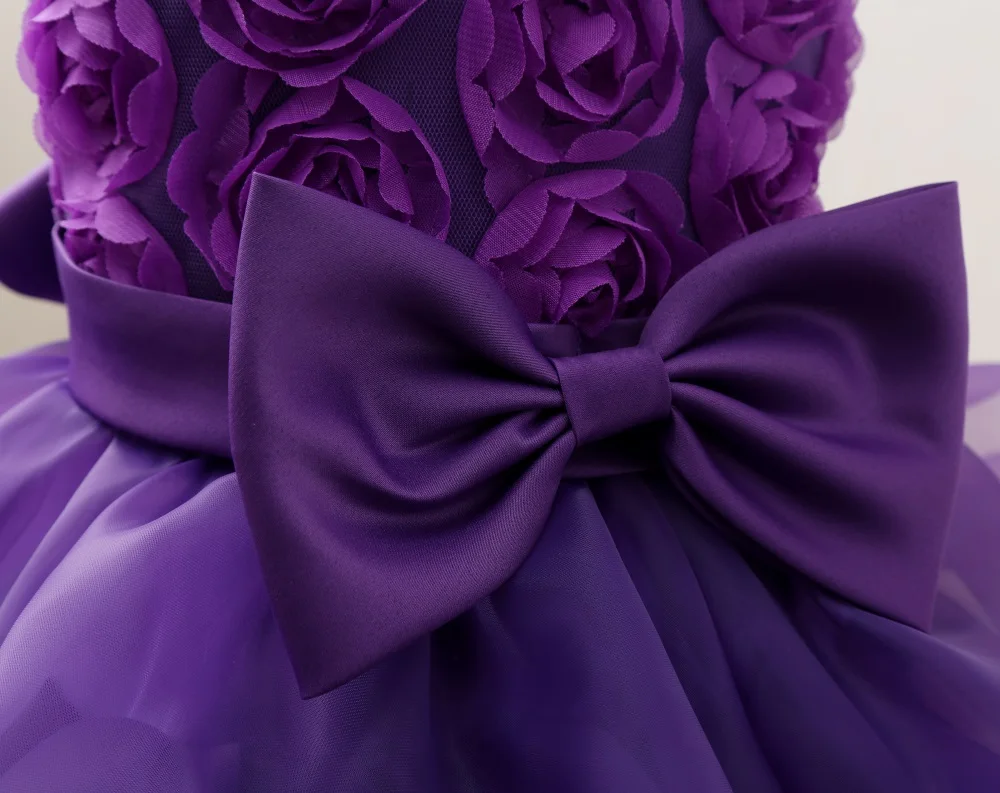 

Children Girl Clothes Flower Kids Dresses Baby Girl Summer Tulle Dress Girls Knee Length Pink Princess Dress for Wedding Party