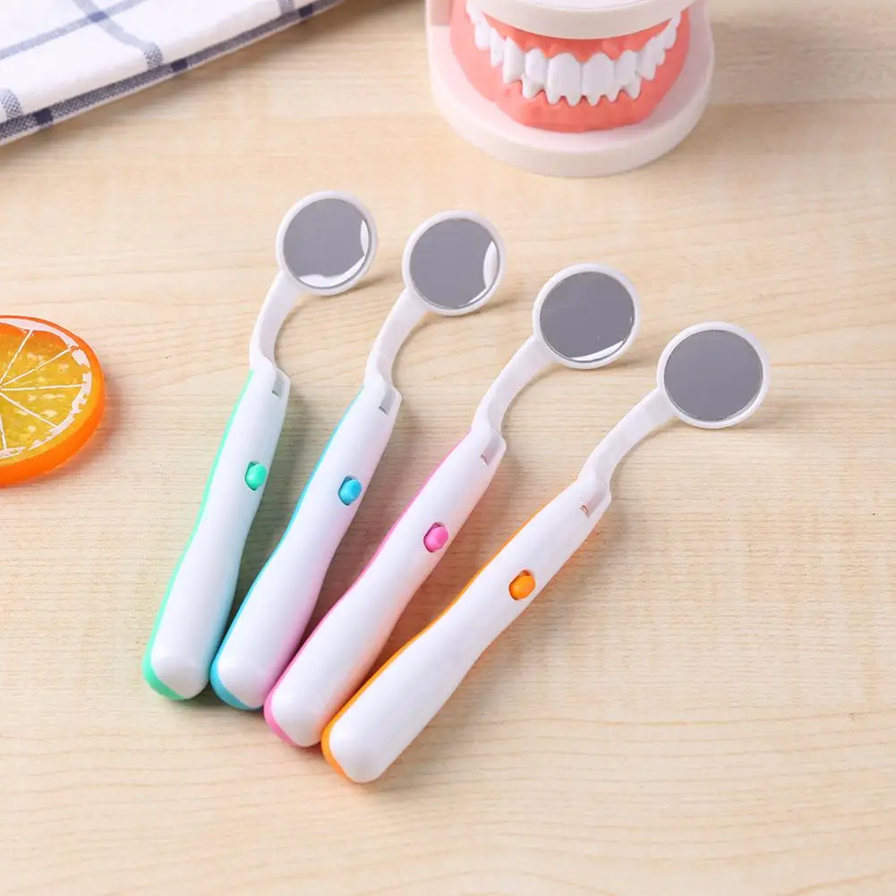 

Dental Mirror With Led Light Inspect Instrument Checking Mirror Dentist Oral Super Bright Anti-fog Mouth Mirror Tooth Tool