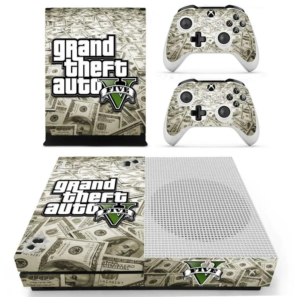 

Grand Theft Auto V GTA 5 Skin Sticker Decal Cover For Xbox One S Console & Kinect & Controllers For Xbox One Slim Skins Stickers