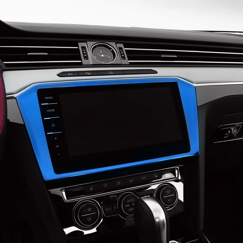Для VW Volkswagen Arteon автомобильный навигационный экран монитор панель накладка рамка наклейка хромированные аксессуары для интерьера