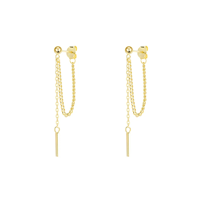 

[Miss Z] Chain Earrings 2021 New Trendy Internet Celebrity Earrings Internet Celebrity Earring with Same Kind Unique Design