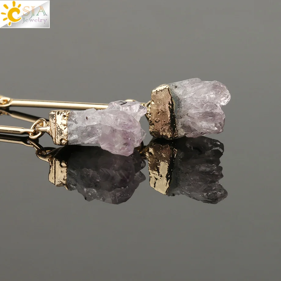 CSJA брендовые ювелирные изделия натуральный кварц кристалл драгоценные камни