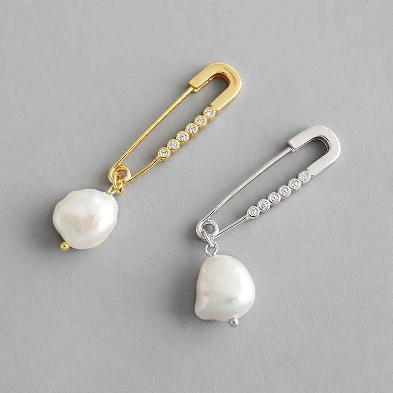 Популярная Корейская версия 100% стерлингового серебра 925 OL барокко пресноводный