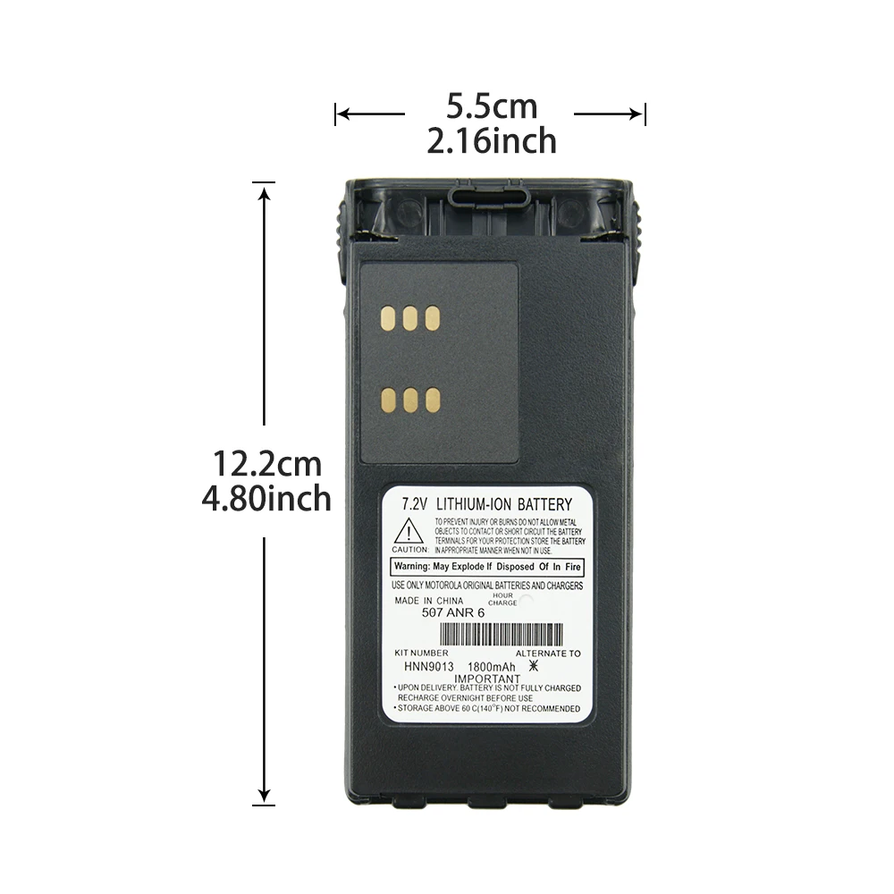 1800mAh Li-Ion Replacement Battery for Motorola Radio HT750 HT1250 GP320 GP328 GP338 HNN9008 HNN9008A HNN9008AR HNN9008H HNN9013 |