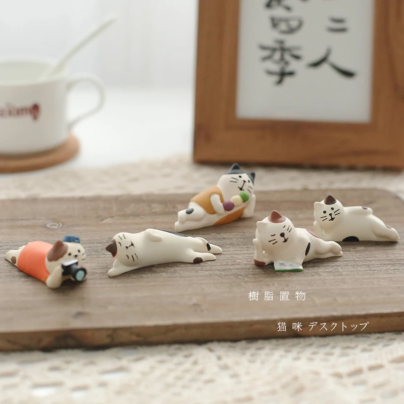 

Настольное украшение в виде ленивой кошки, Супер милое забавное микро-ландшафтное украшение кошки