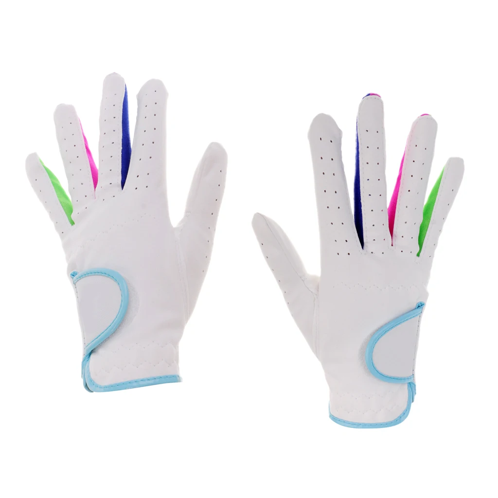 

Pair of Soft Kids Golf Gloves Lightweight Portable Sport Adjustable Comfortable