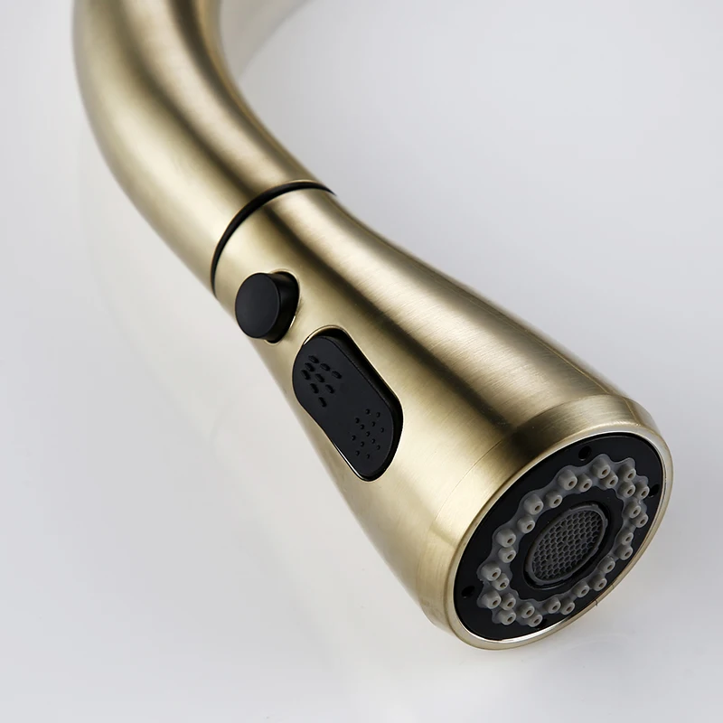 Золотой Сенсорный смеситель для кухни Senducs Горячий Холодный матовый золотой