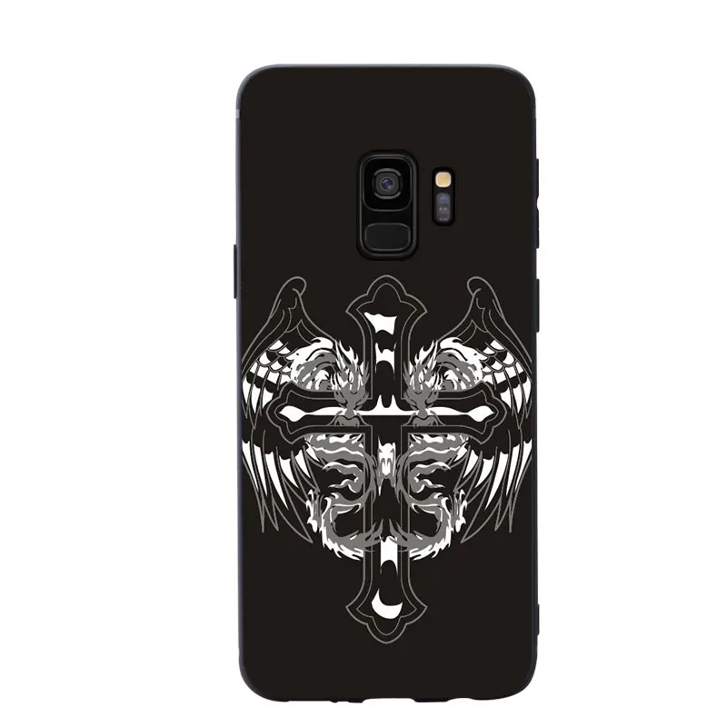 RKQ Мода крест татуировки мягкий чехол для телефона Samsung Galaxy S6 S7 edge S8 plus S9 S10e lite |
