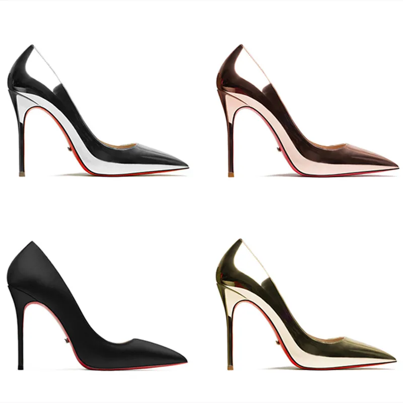 Туфли-лодочки женские на высоком каблуке шелк натуральная кожа красные