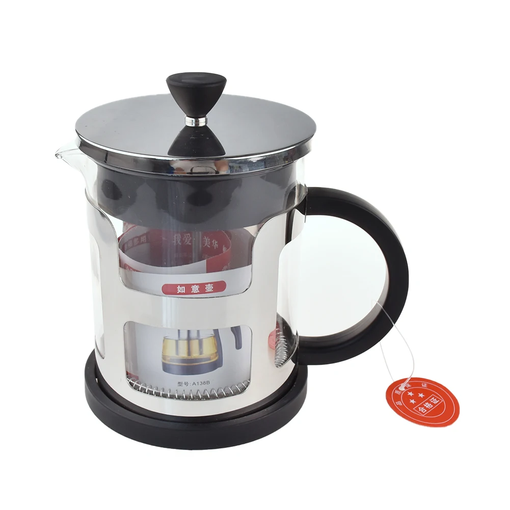 Утолщенный стеклянный пресс Homadise кружка кофейник из нержавеющей стали