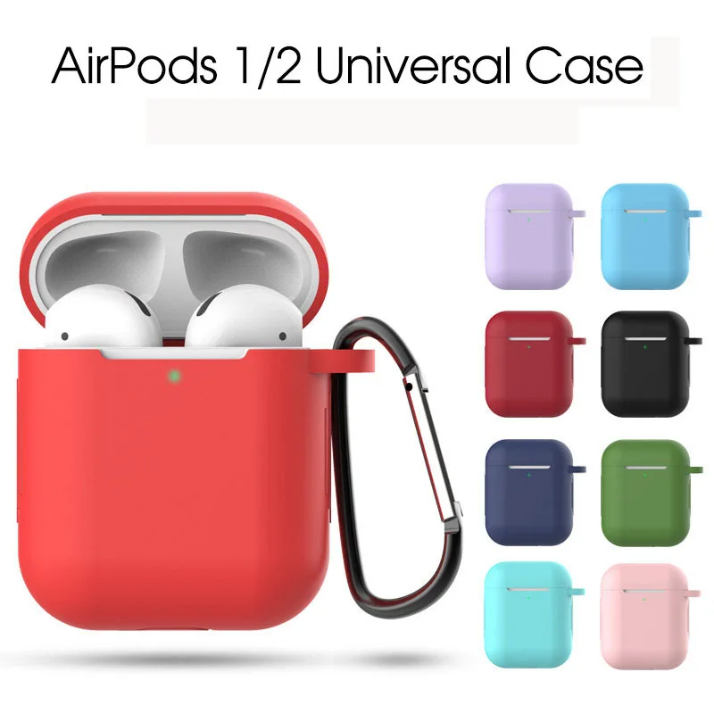 Мягкий силиконовый чехол для наушников AirPods 1 2 универсальный защитный Air Pods