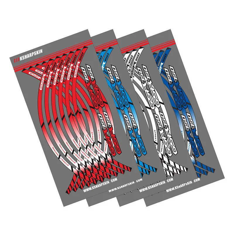 12 X Толстые края внешний обод наклейка полоса колеса наклейки для SUZUKI GSR 750