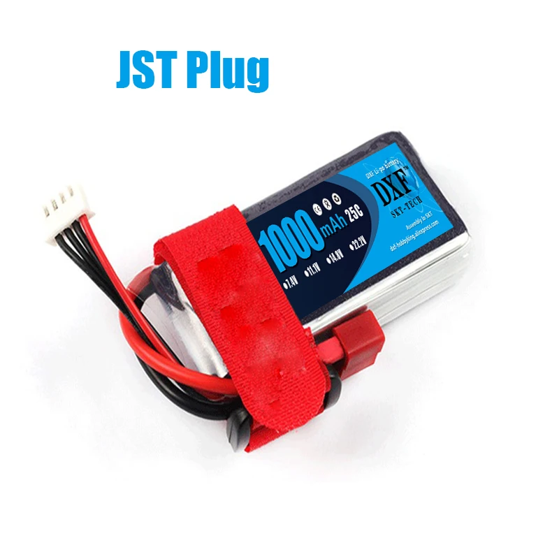 1PCS3S1000mahJST DXF Батарея Lipo 2S 3S 7,4 V 11,1 V 5200 мА/ч, 7000 мА/ч, 60C 120C 100C 200C 25C 50C на колесиках 1000 мАч 3S FPV RC вертолет автомобиля - Цвет: 1PCS3S1000mahJST