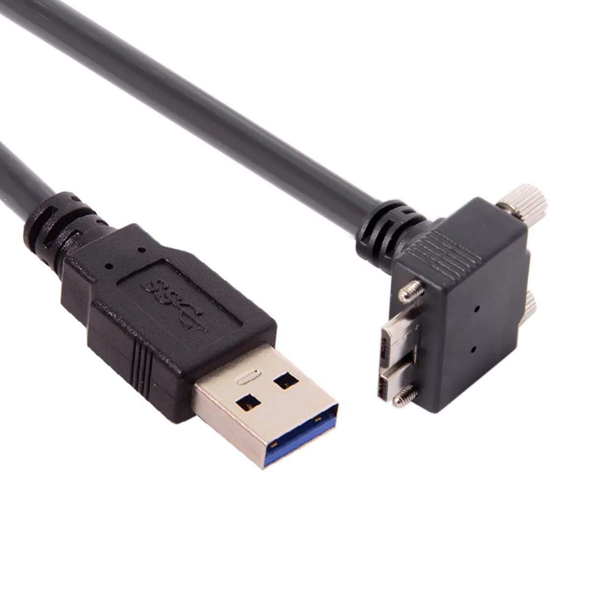 Chenyang USB 3 0 до 90 градусов вверх Угловой Micro винт кабель для передачи данных 1 2 м