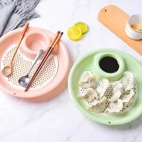 kitchen accessories tools double layer drained vinegar dish dumpling dinner plate kitchen gadgets and accessories kitchen dishes